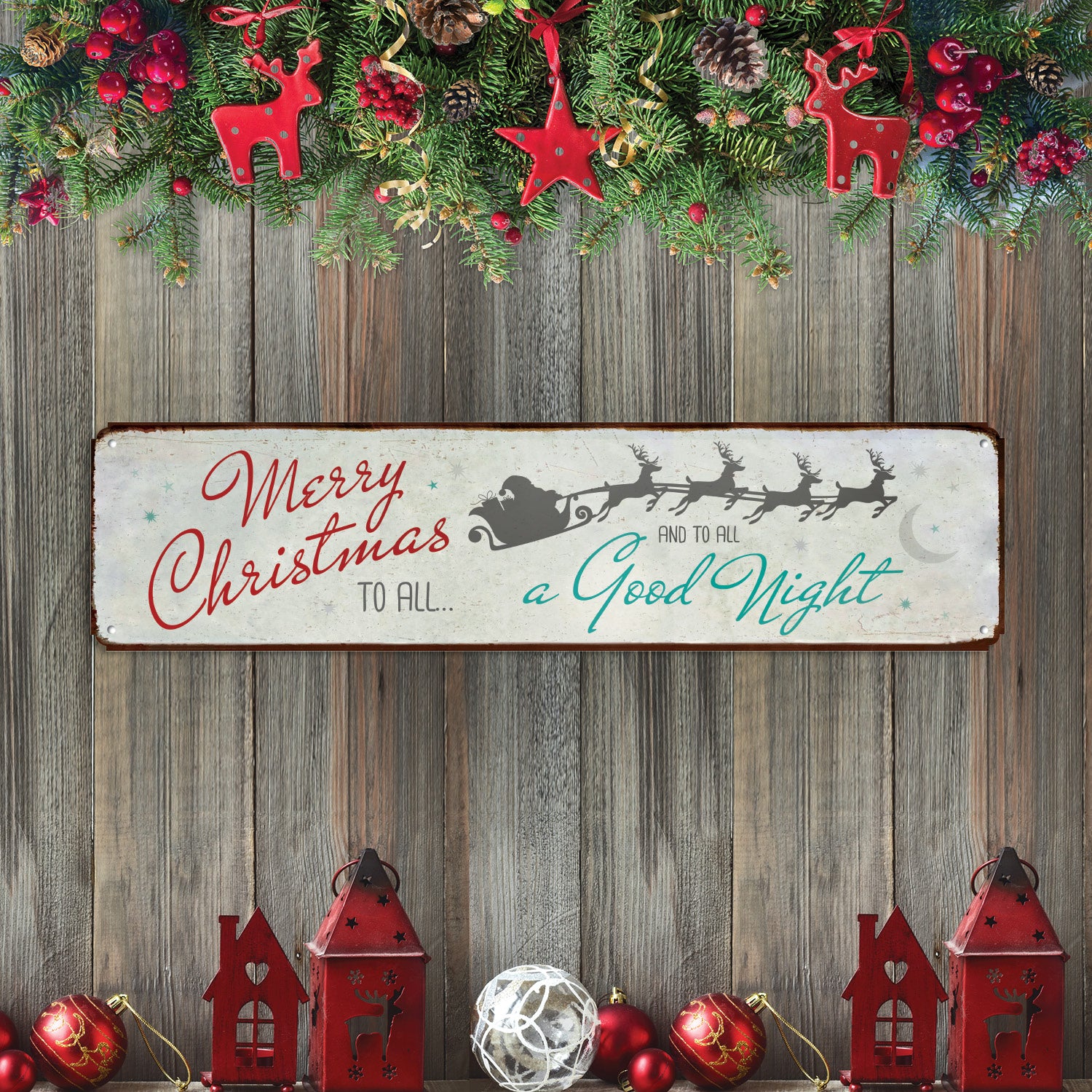 Festive Christmas Street Sign