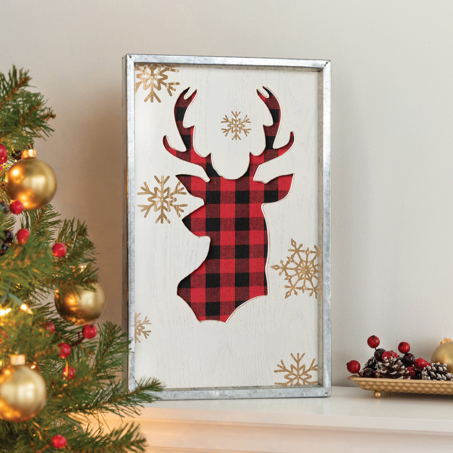 Galvanized Deer Wall Decor