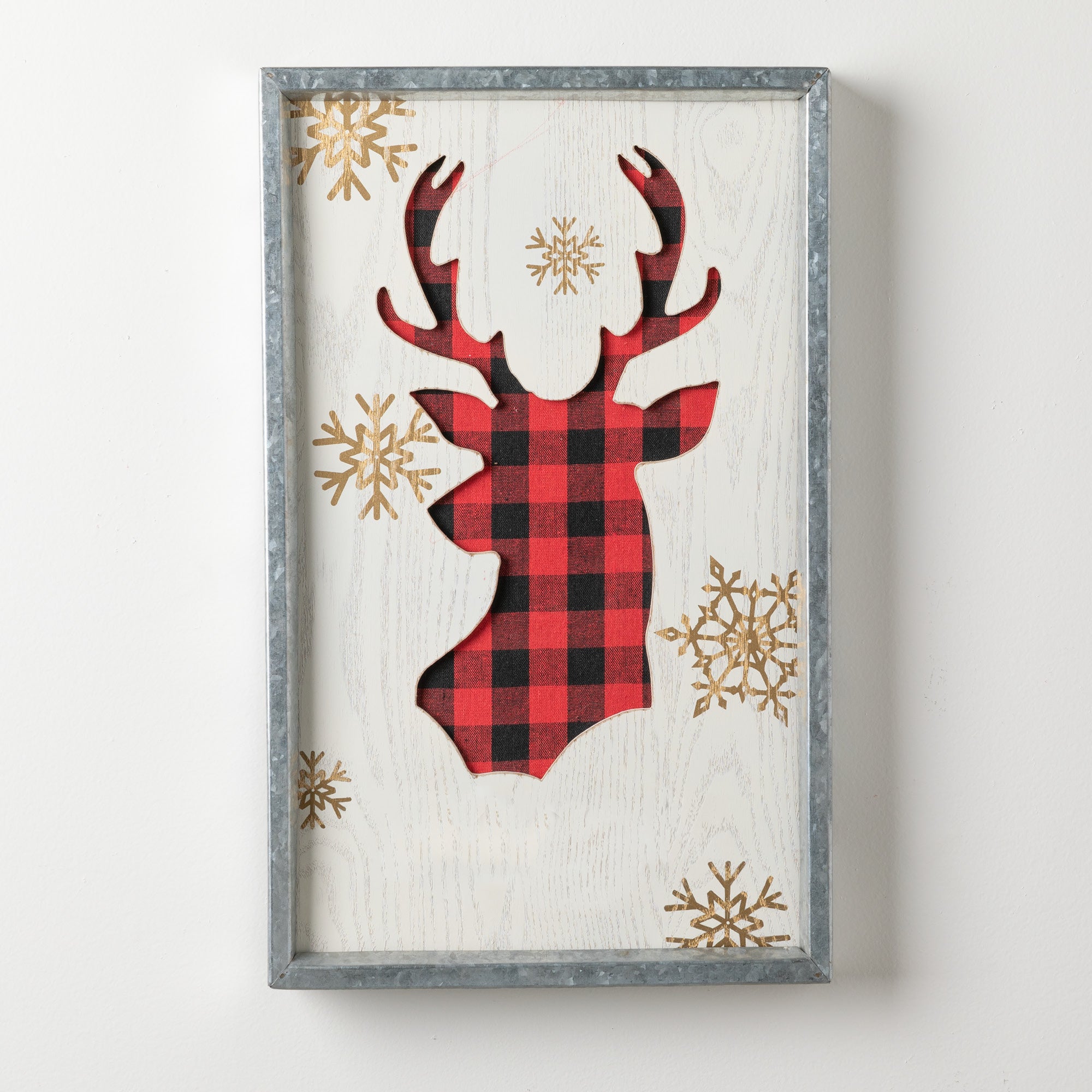Galvanized Deer Wall Decor