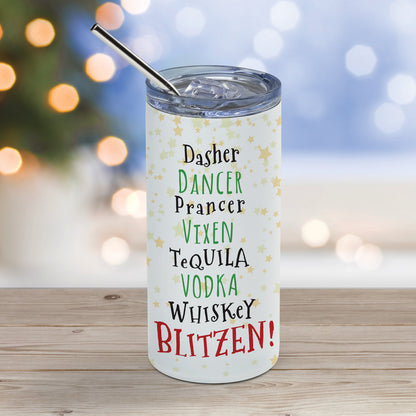 Santa's Reindeer Christmas Insulated Tumbler