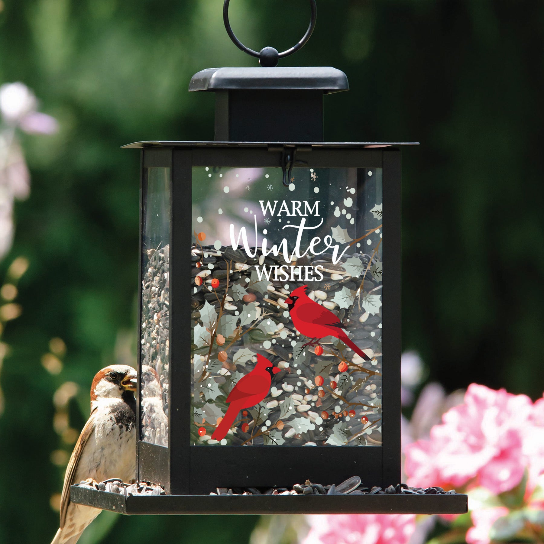 Warm Winter Wishes Cardinal Bird Feeder