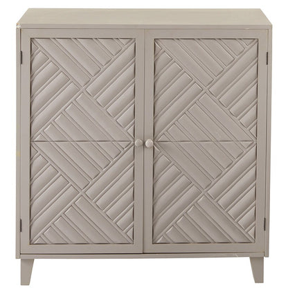 2-Door Cabinet with Chevron Design