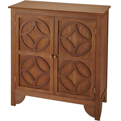 2-Door Cabinet with Circle Design