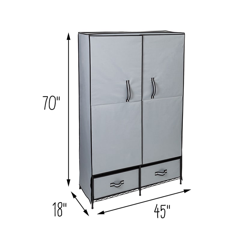Portable Closet with 2 Drawers