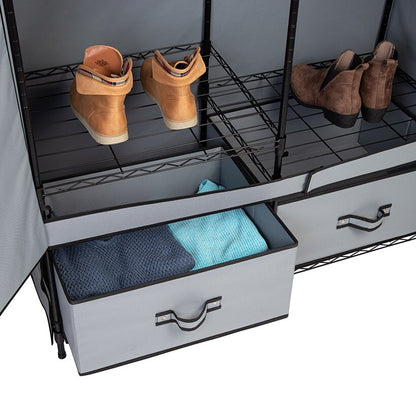 Portable Closet with 2 Drawers