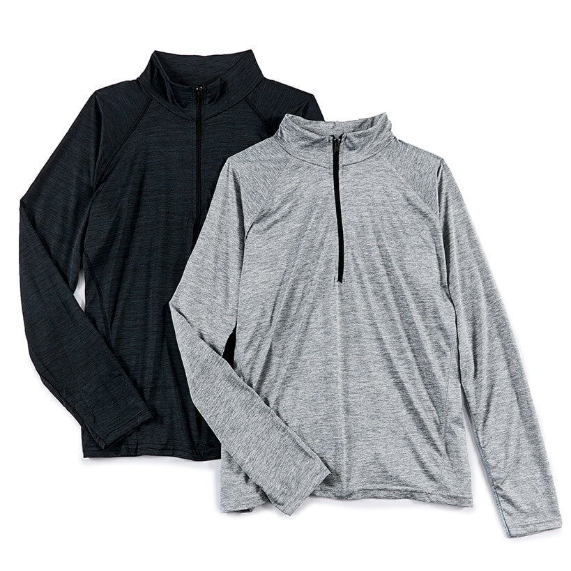 2-Pk. Zip Neck Performance Tops