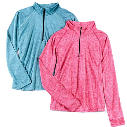 2-Pk. Zip Neck Performance Tops
