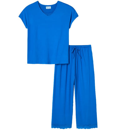 Women's Short Sleeve and Capri 2 Piece Pajama Set