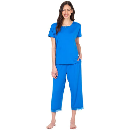 Women's Short Sleeve and Capri 2 Piece Pajama Set
