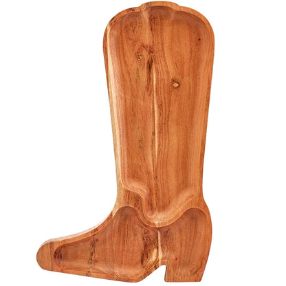 2-Section Dolly Parton Acacia Wood Boot Serving Tray