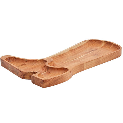 2-Section Dolly Parton Acacia Wood Boot Serving Tray