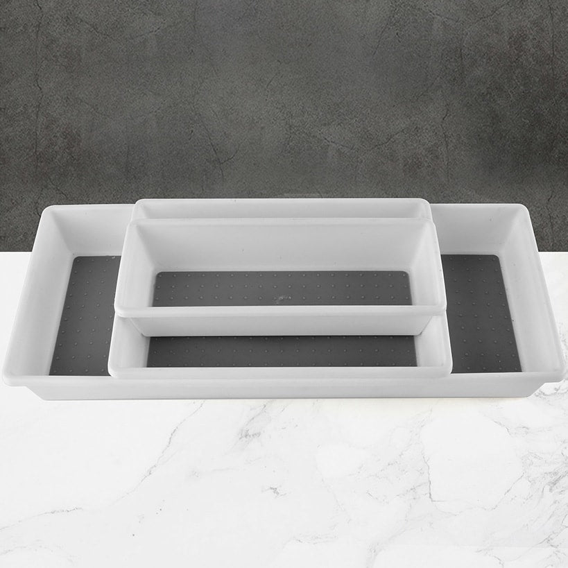 Drawer Organizer Trays Anti Skid Bases 3pc