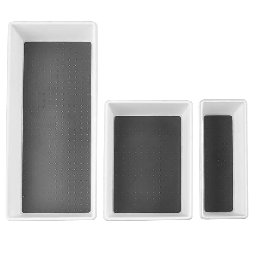 Drawer Organizer Trays Anti Skid Bases 3pc