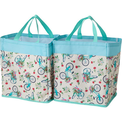 Heavy-Duty All Purpose Patterned Tote Bags - Set of 3