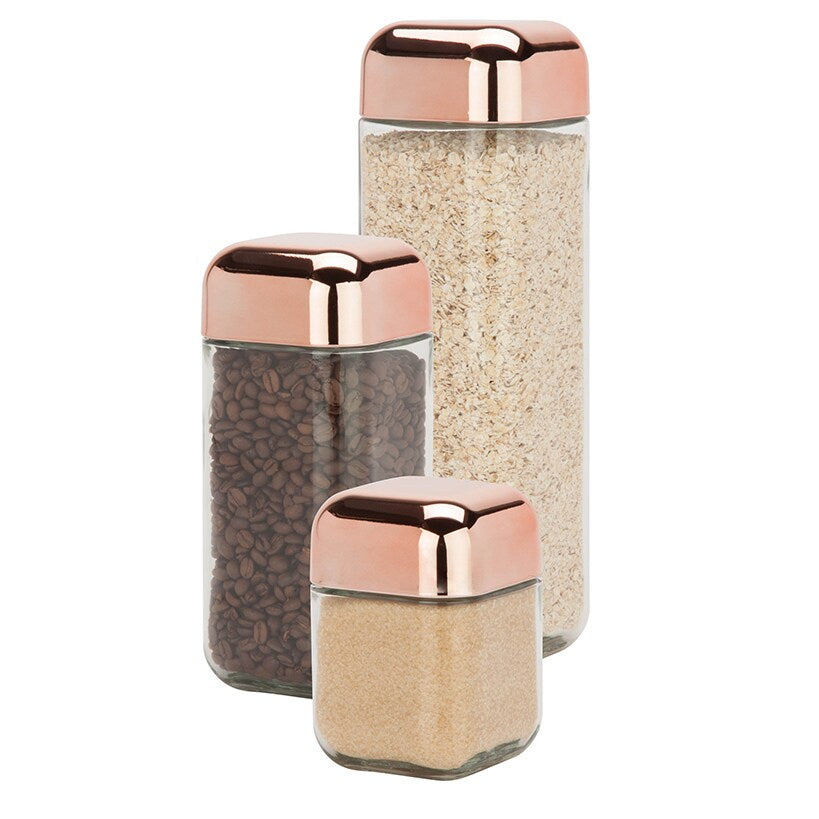 Glass Jar Storage Set 3-Pc