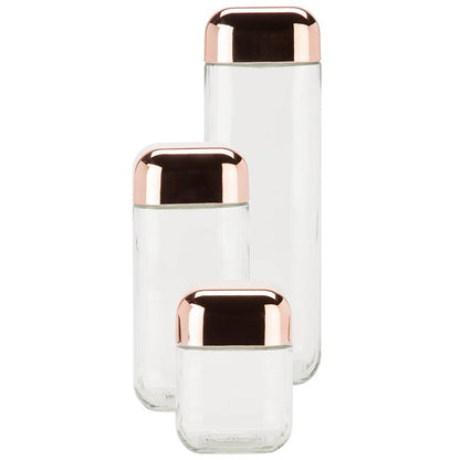 Glass Jar Storage Set 3-Pc