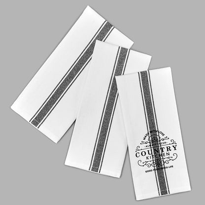 Country Kitchen 100% Cotton Towel 3-Piece Set
