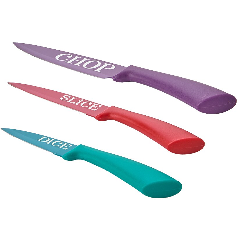 Multicolored Kitchen Knife Set - 3-Pc.