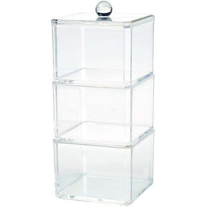 Acrylic Bathroom Vanity Storage Containers - Set of 3