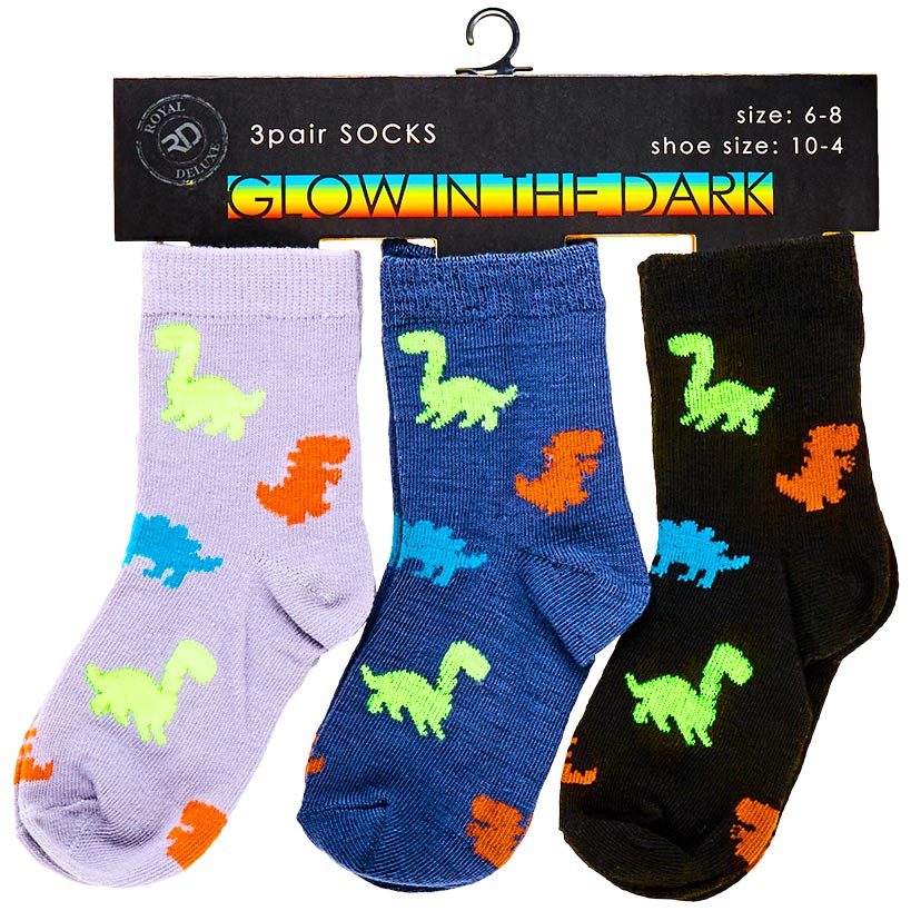 Kid's Glow in the Dark Socks 3 Pack