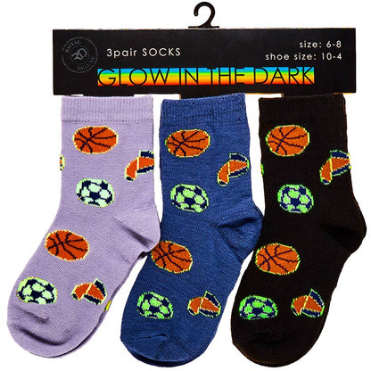 Kid's Glow in the Dark Socks 3 Pack