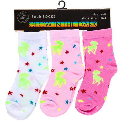 Kid's Glow in the Dark Socks 3 Pack