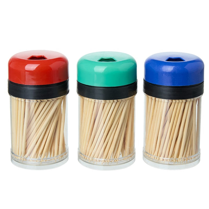 Toothpick Holder with Screw Top Dispenser Lid - Set of 3 | LTD Commodities