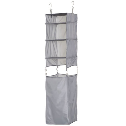 Hanging Closet Organizer with Laundry Bag - 3-Shelf