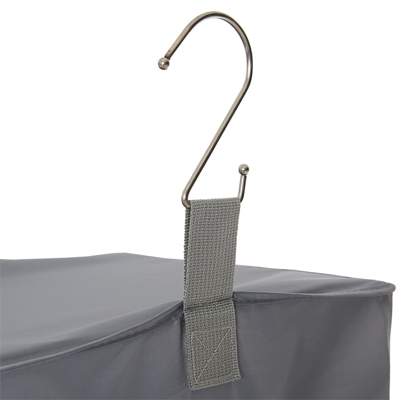 Hanging Closet Organizer with Laundry Bag - 3-Shelf