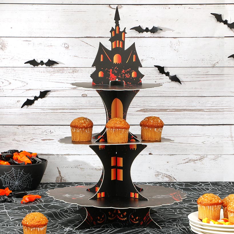 Halloween Spooktacular Dessert or Cupcake Display Stand 3-Tier#select-stand_haunted-house