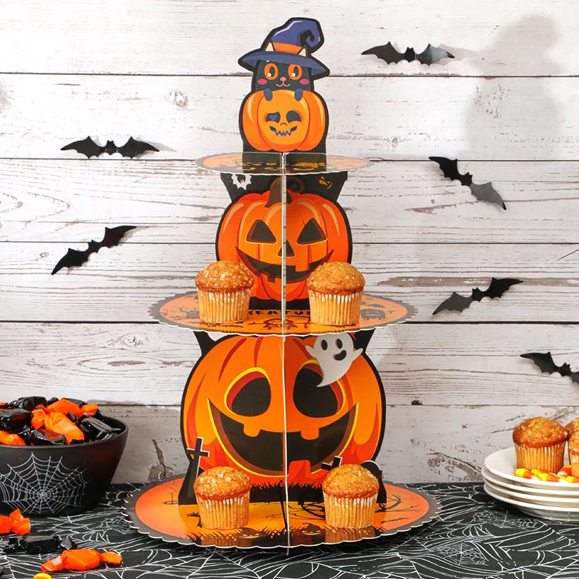 Halloween Spooktacular Dessert or Cupcake Display Stand 3-Tier#select-stand_jack-o'-lantern