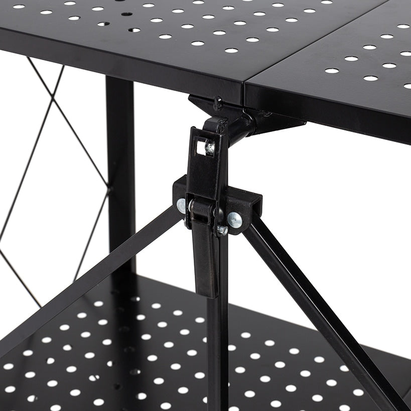 Collapsible Metal Rolling Shelf 3-Tier