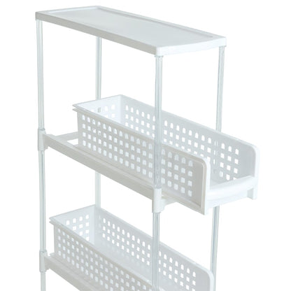 Slide Out Slim Storage Tower for Kitchen - 4 or 5 Tiers