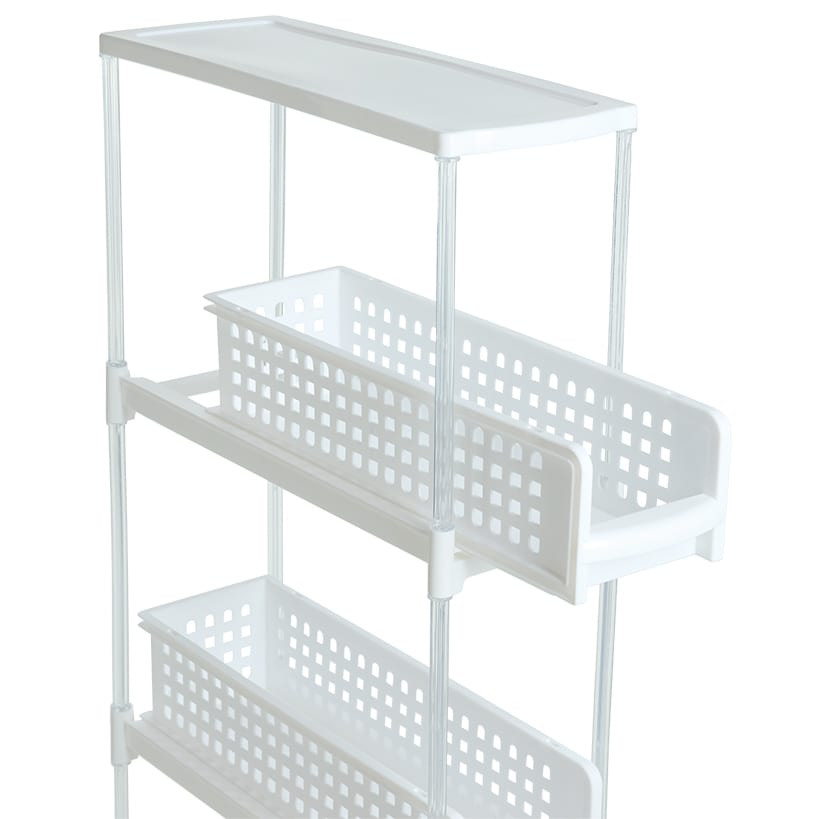 Slide Out Slim Storage Tower for Kitchen - 4 or 5 Tiers#select-item_3-tier