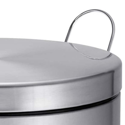 Round Stainless Steel Step Trash Can With Step Pedal 30-L