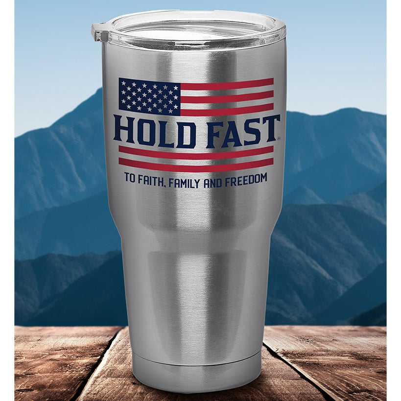 30-Oz Hold Fast American Flag Tumbler#select-item_silver