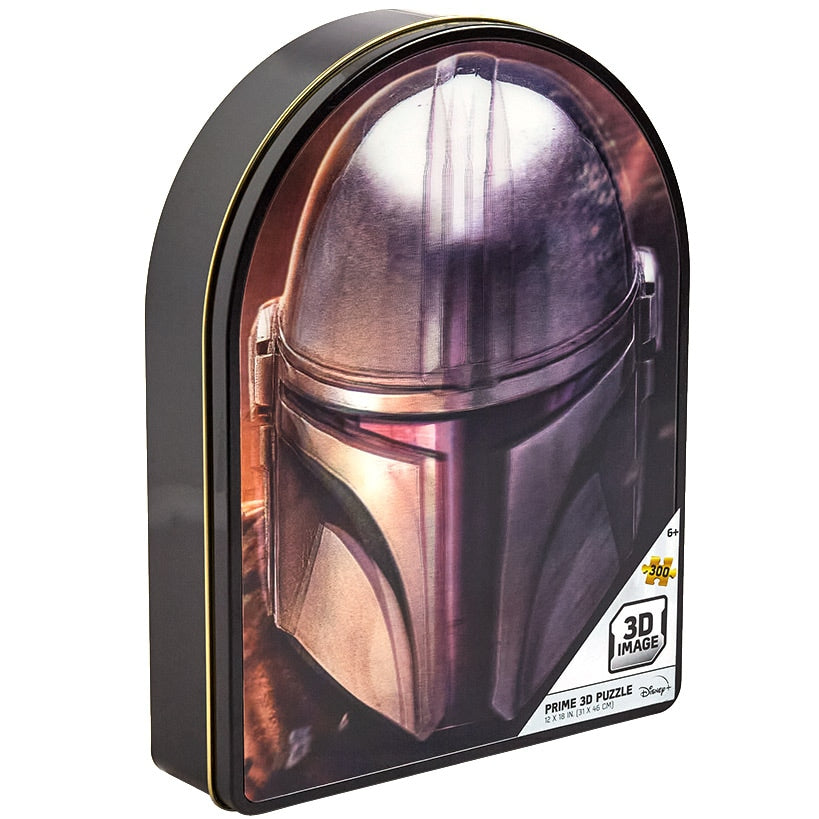 Spider-Man or Mandalorian Licensed 300-Pc. Puzzle in Book Tin