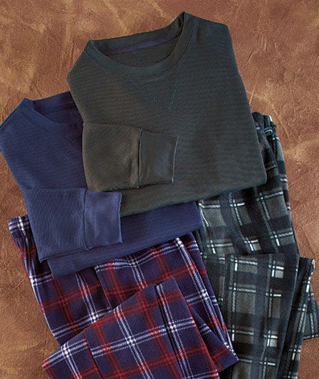 4-Pc. Thermal and Fleece Pajama Sets