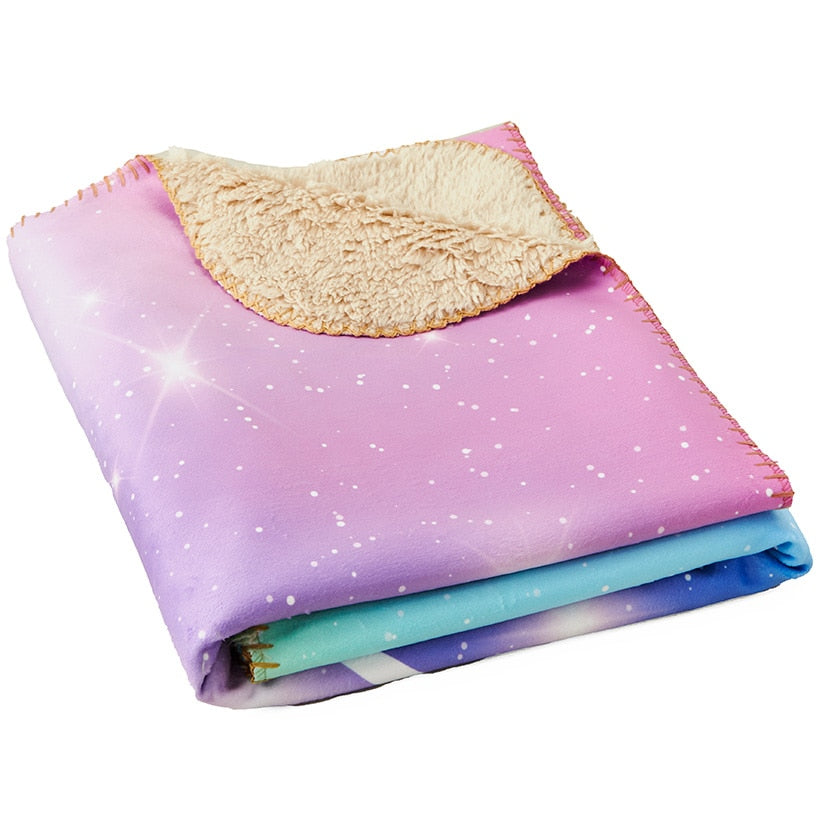 Personalized Kids' Sherpa Throws#select-design_rainbow