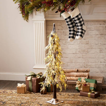 Alpine Lighted Christmas Tree