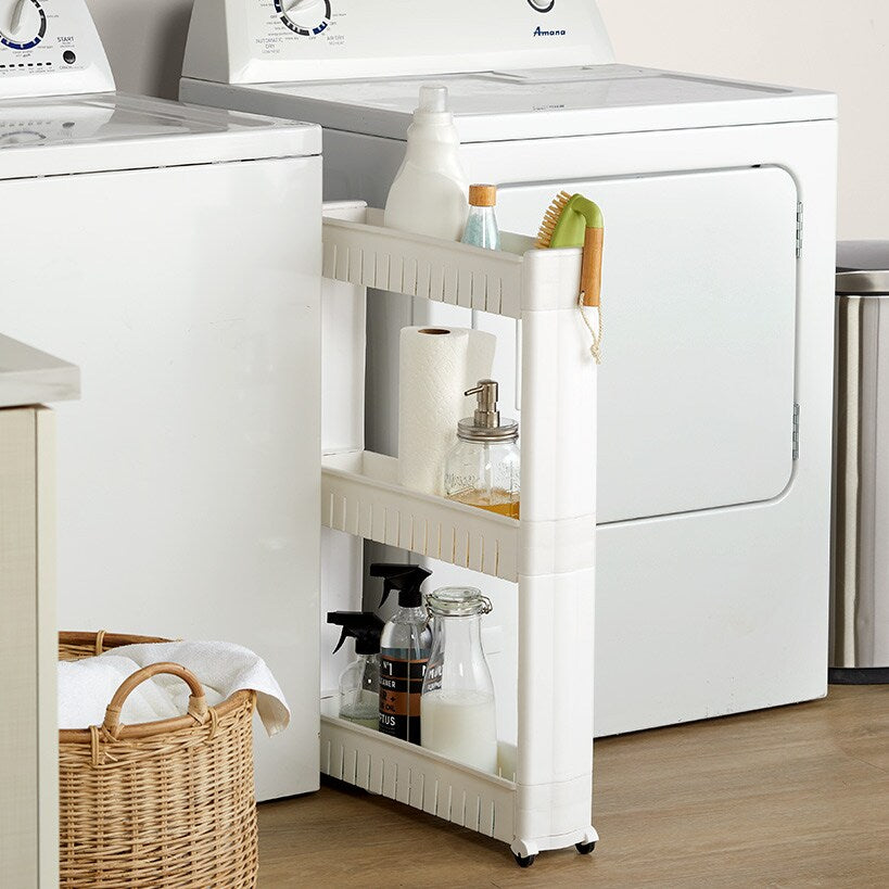 Slim Storage Cart with Wheels - 3-Tier#select-item_3-tier-white