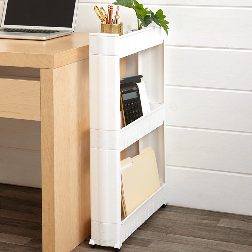 Slim Storage Cart with Wheels - 3-Tier#select-item_3-tier-white