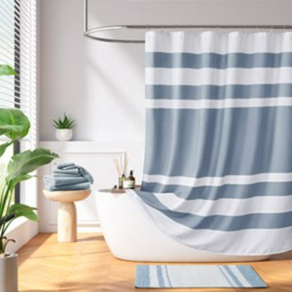 1 PCS 36x72'' Shower Curtain with 3M Treatment Dark Blue - image 7