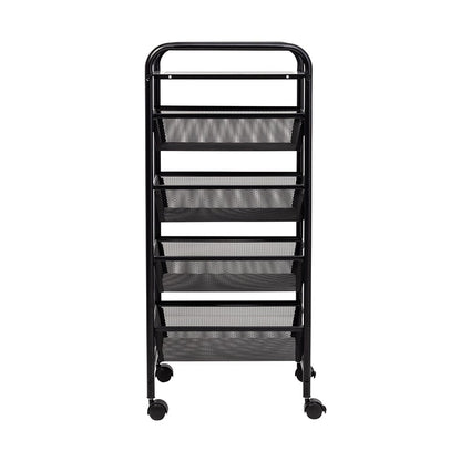 Mesh Rolling Storage Cart 4-Drawer