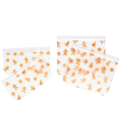 Gingerbread Reusable Food Storage Bags - 4-Pc.