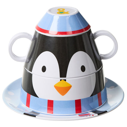 4-Pc. Penguin Pals Stackable Children's Dinner Set