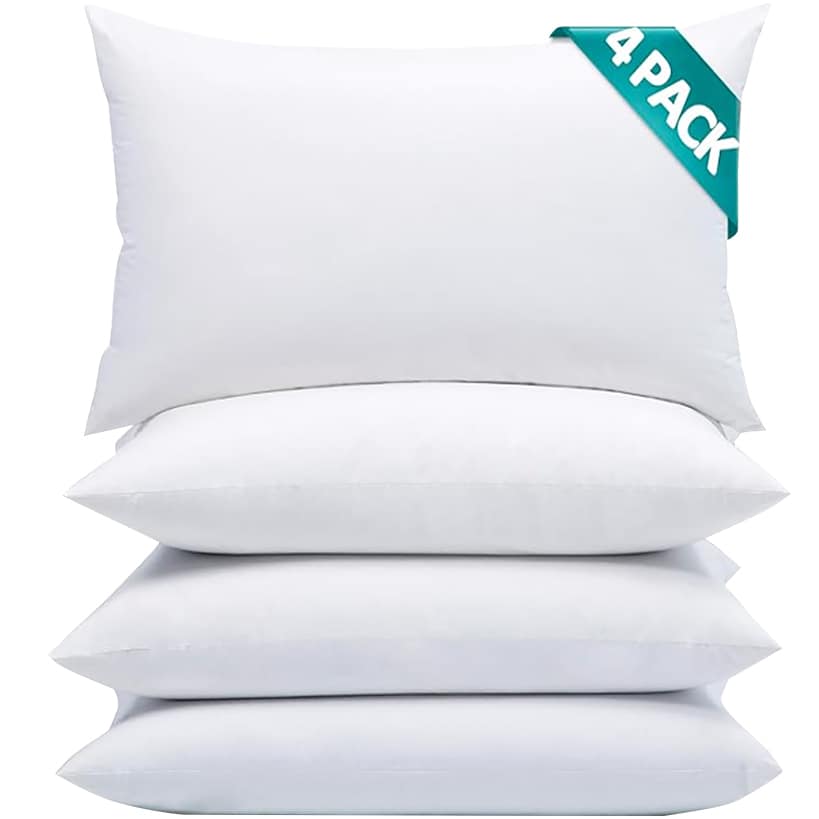 Bed Pillows Ultra-Fresh Hypoallergenic 4 Pack Allergen-Free Standard/Queen