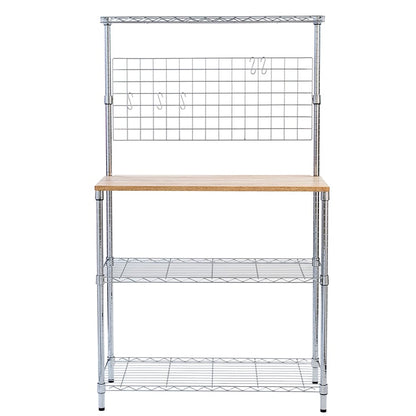 Baker's Rack with Hanging Grid Storage 4-Tier