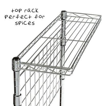 Baker's Rack with Hanging Grid Storage 4-Tier