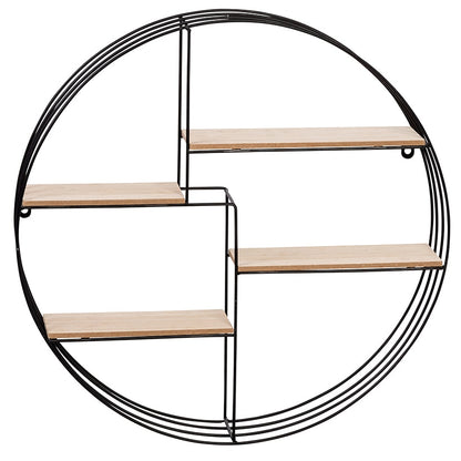 Circular Decorative Metal Wall Shelf 4-Tier